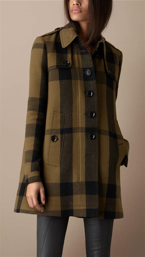 burberry wool swing coat|burberry cashmere jacket.